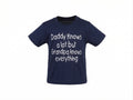 Daddy knows a lot but grandpa knowns everything navy  T-shirt