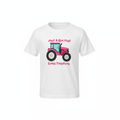Just a girl who loves tractors White T-shirt