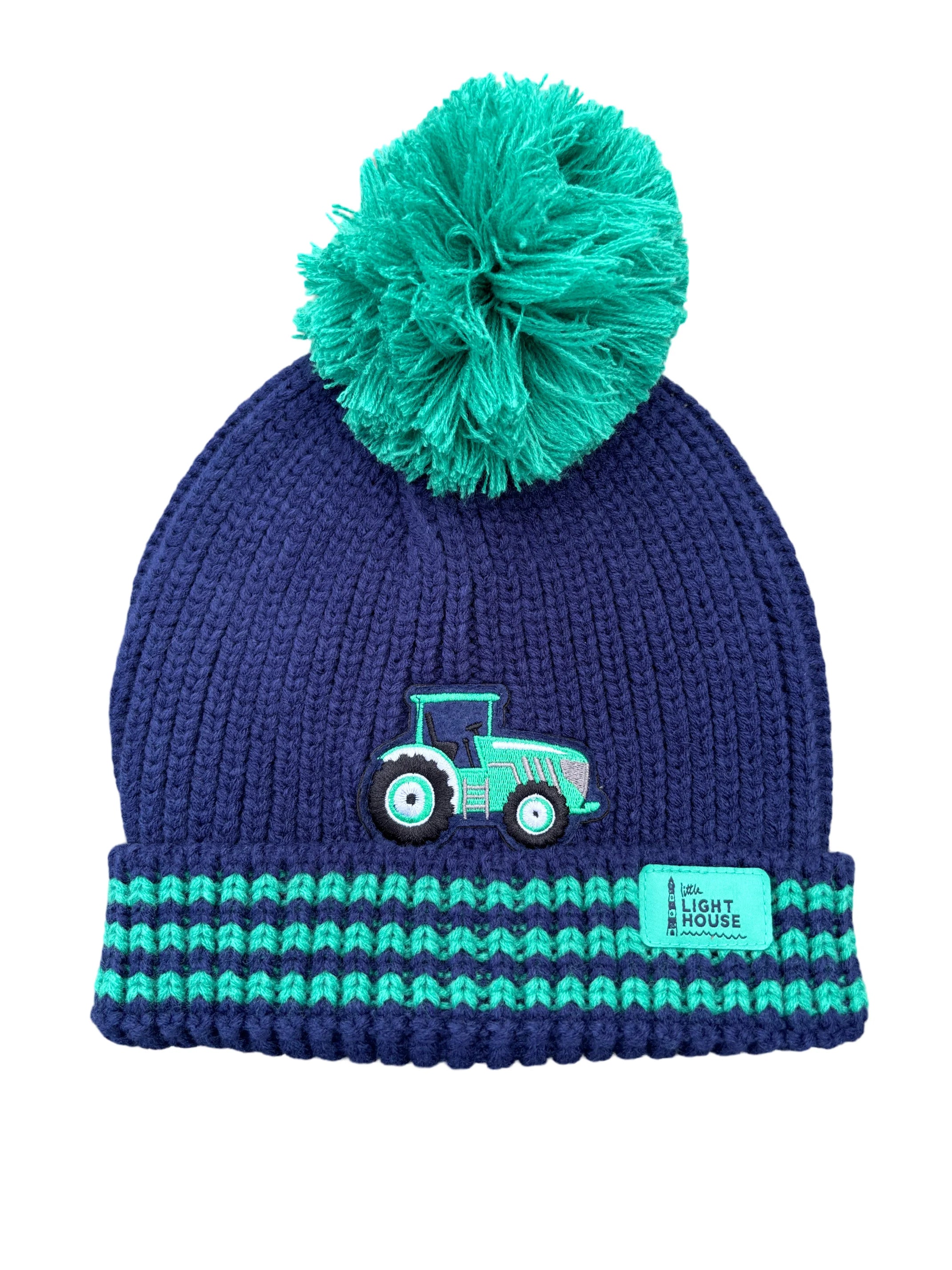 Green Tractor Bobble Hat