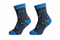 Bamboo Navy Tractor Socks