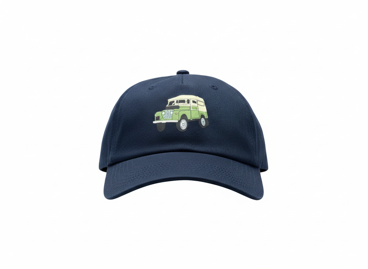 Navy Cap With Land Rover