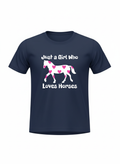 Just a girl who loves horses T-shirt Navy