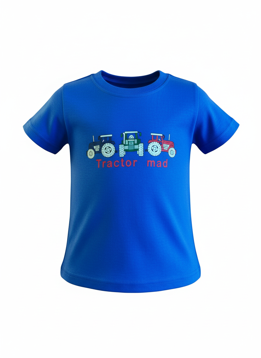 Royal blue Tractor MadT-shirt