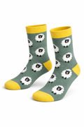 Bamboo Green Sheep Socks