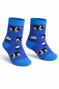 Bamboo Blue Cow Sheep Socks