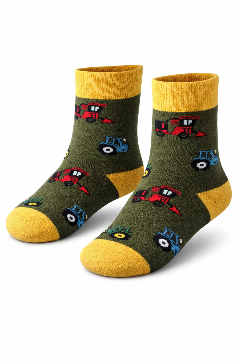 Bamboo Green Tractor Socks