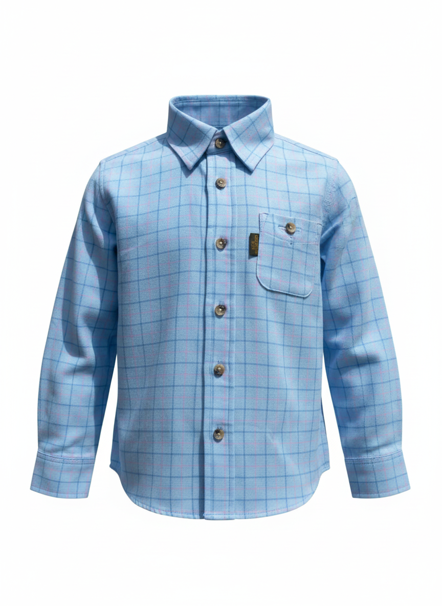 Pale Blue Check Shirt
