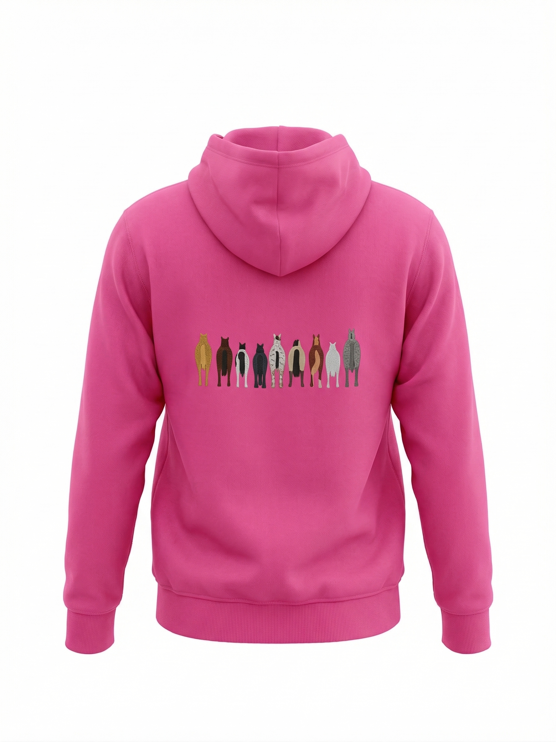 Girls Pink pony hoodie with front and back design